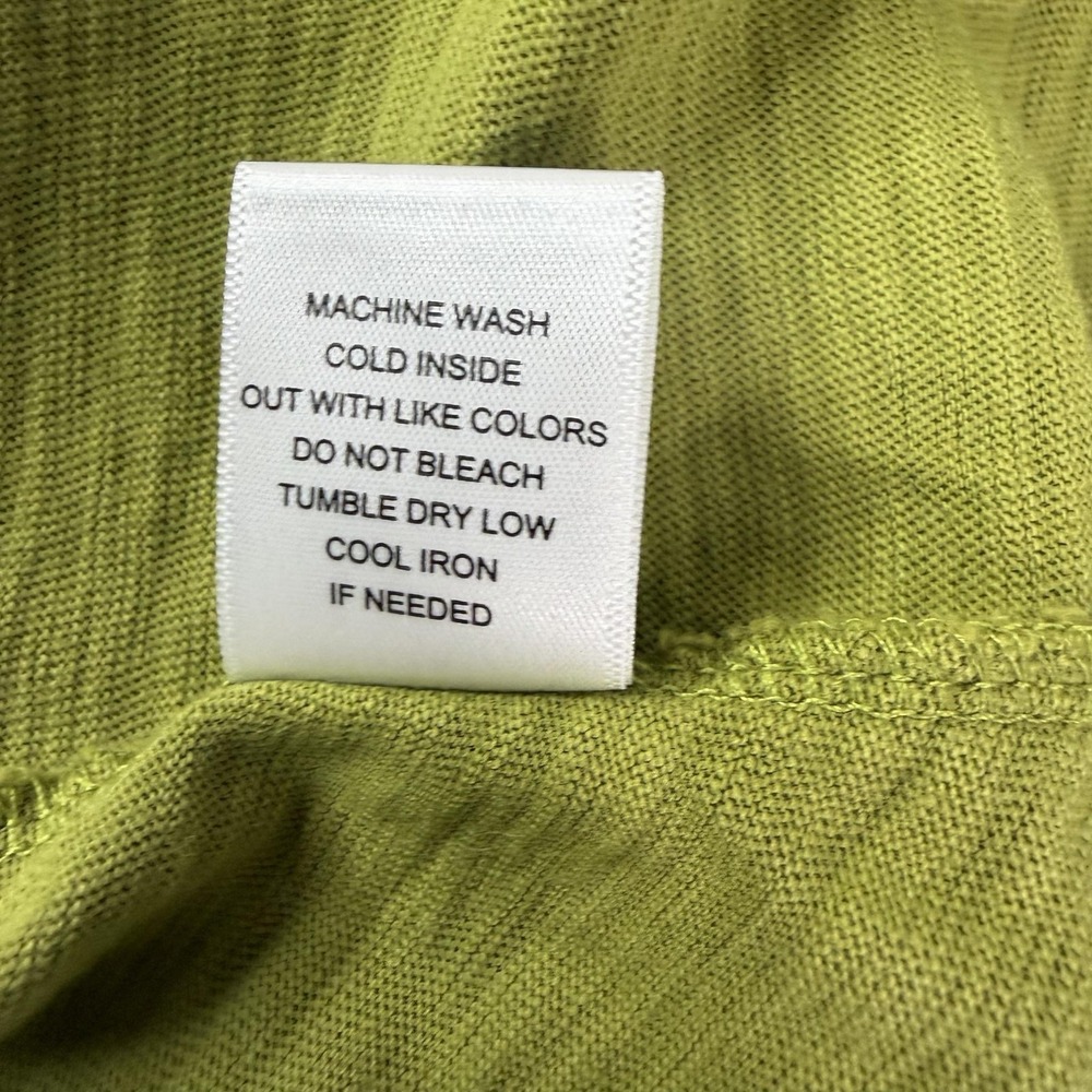 Habitat Tunic Womens XL Green Scoop Neck Long Sleeve Pockets Lagenlook Olive - Picture 7 of 13